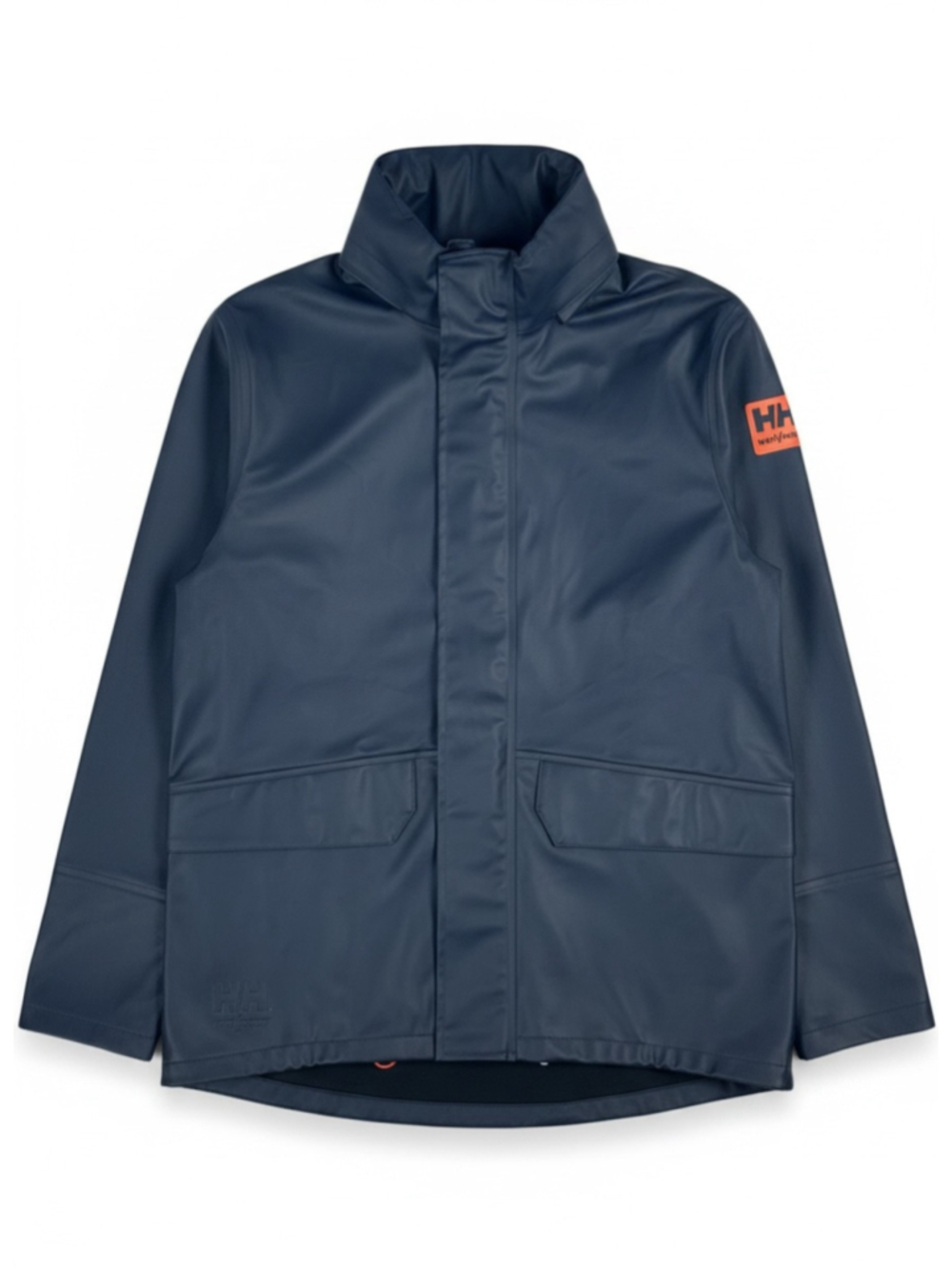 NWOT Helly Hansen Workwear Gale Waterproof PU Rain Jacket Navy Size Medium